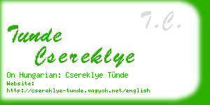 tunde csereklye business card